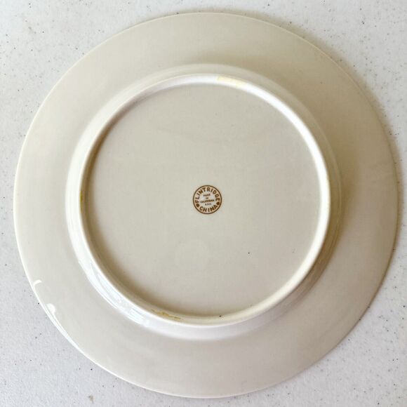 Flintridge California Sylvan Pink Gold Rim 9 Inch‎ Dinner Plate dinnerware - Picture 3 of 7